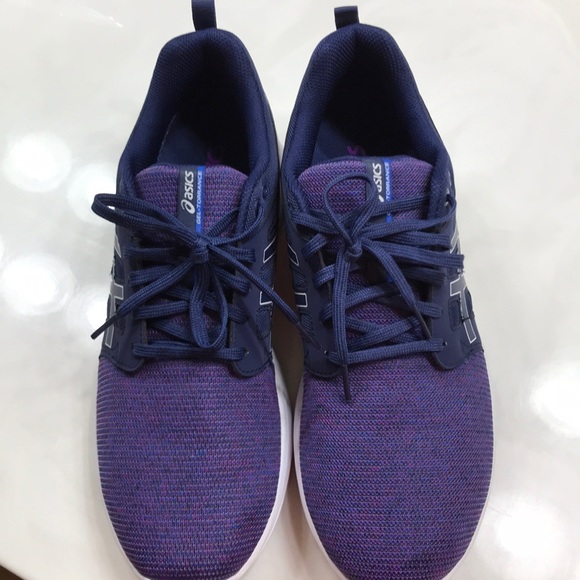asics purple running shoes